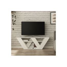 Mueble de TV Moderno con Estantes en Color Blanco 110x30x40 cm - Soporte de TV Elegante para Salón