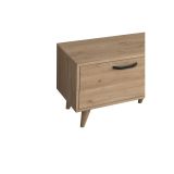 Mueble de TV en Roble con 2 Cajones y Estantes