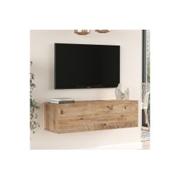 Mueble Mesa TV Moderno con Puerta en Melamina Color Madera 100x31.5x29.6cm - Diseño Elegante para Salón.