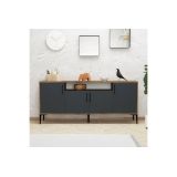 Buffet de Melamina Sonoma Oscuro-Negro