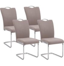 Pack de 4 Sillas Elegantes en Tejido Marengo – Sillas para Comedor y Salón, Dimensiones: 44 x 61 x 98 cm.