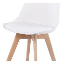 Juego de Comedor Estilo Nórdico: Mesa 100 cm + 4 Sillas Blancas 48 cm x 54 cm x 84 cm – Ideal para Decorar tu Hogar o Café