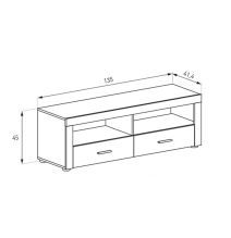 Mueble de Comedor, Mueble Salón, Acabado en Color Cañón, Medidas: 235 cm (Ancho) x 177 cm (Alto) x 41,4 cm (Fondo)