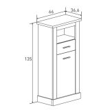 Mueble de Comedor, Mueble Salón, Acabado en Color Cañón, 326x174,7x41,8 cm