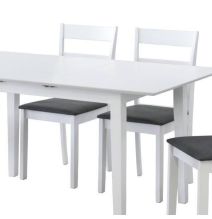 Mesa de Comedor Extensible en MDF - Acabado Blanco | 120/150x80 cm | Diseño Moderno y Funcional