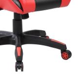 Silla de Oficina Ergonómica en Símil Piel Roja y Negra
