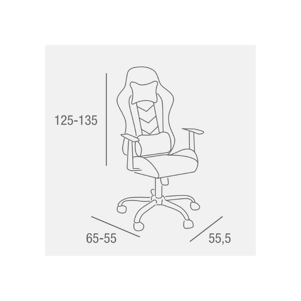 Silla de Oficina Ergonómica en Símil Piel Roja y Negra