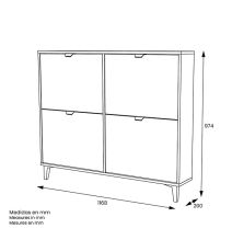 Mueble Zapatero - Almacenamiento Elegante y Práctico | 97,4 x 116,8 x 20 cm (alto x ancho x fondo)