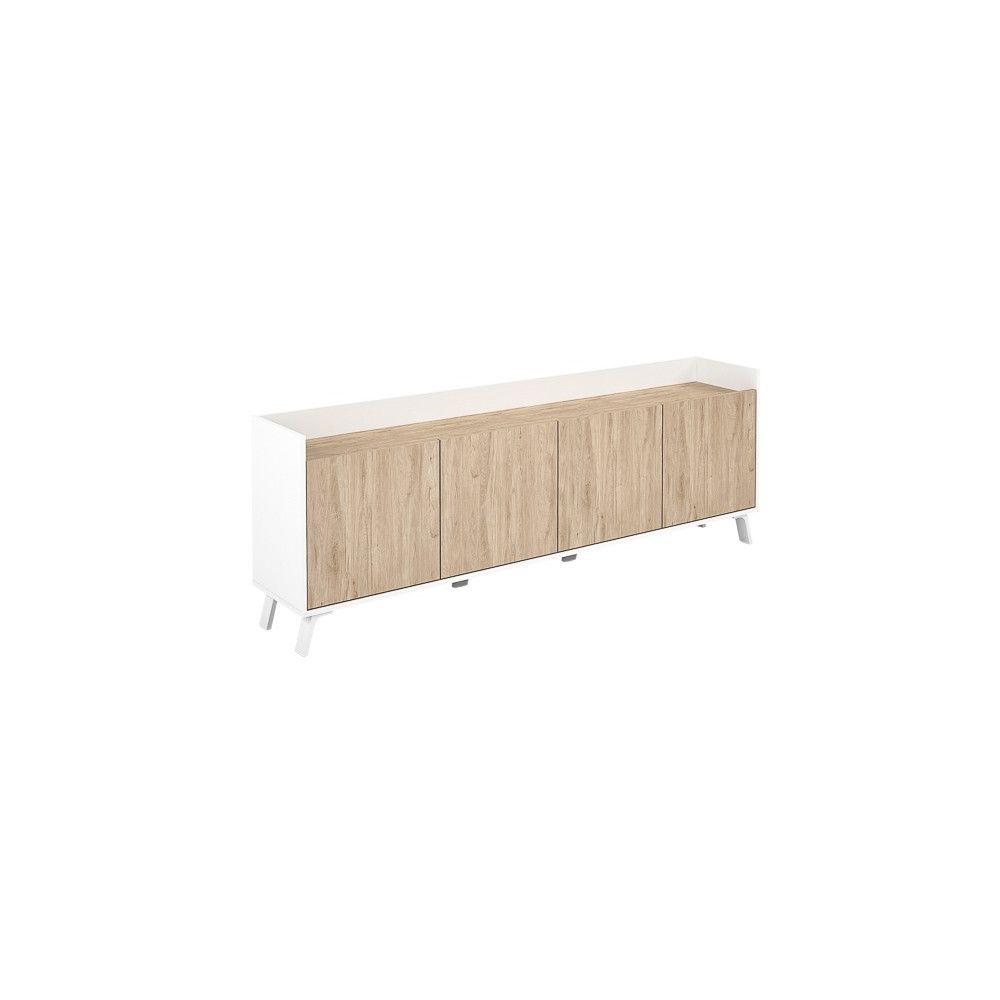 Mueble-Mesa Tv, Salón Comedor 4 Puertas, Armario Auxiliar