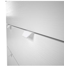 Cómoda con 4 Cajones, para Dormitorio, Acabado en Color Blanco, Medidas: 80 cm (Ancho) x 98 cm (Alto) x 48 cm (Fondo)