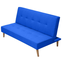 Sofá Cama Clic Clac 3 Plazas Tipo Libro, Color Azul oscuro, Diseño Moderno, 188x88x88 cm