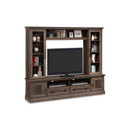 Composition of Mozart pakoworld TV in walnut color 200x40x170,5cm