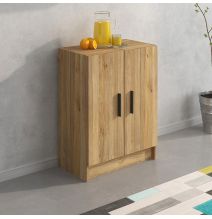 Conjunto de Muebles de Cocina Alto y Bajo de 2 Puertas en Madera Mauvella, 61x61x29 cm y 60x80x34 Cm