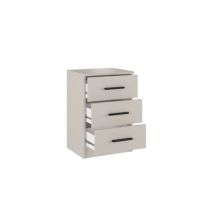 Conjunto Pack Cabecero y 2 Mesitas de Noche,Mesilla de noche 3 Cajones Color Beige, Medidas:160x45x1,6 cm (LargoxAltoxProfundo)
